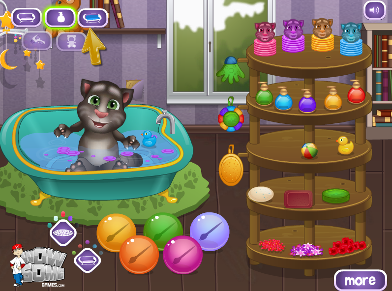 Baby Talking Tom Bathing