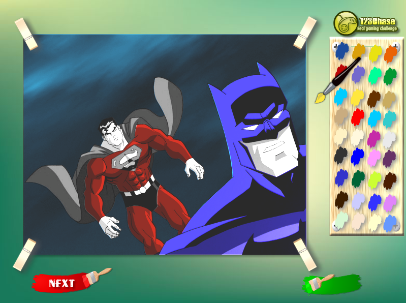 Batman vs Super Man Kids Coloring