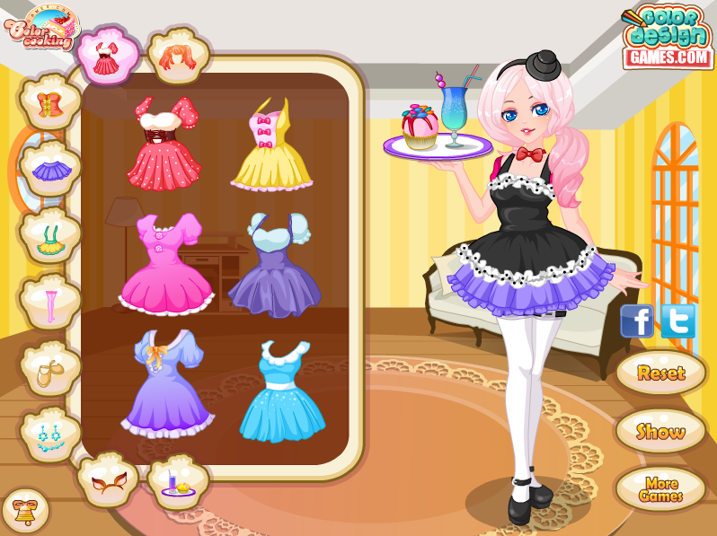 Cupcake Shop Maid Dressup