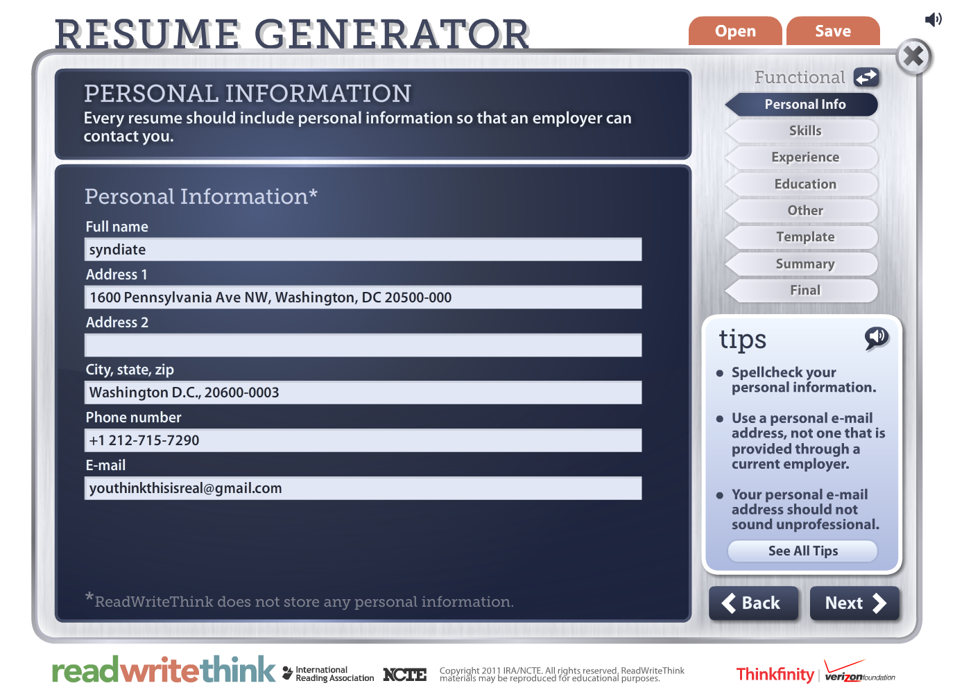 Resume Generator