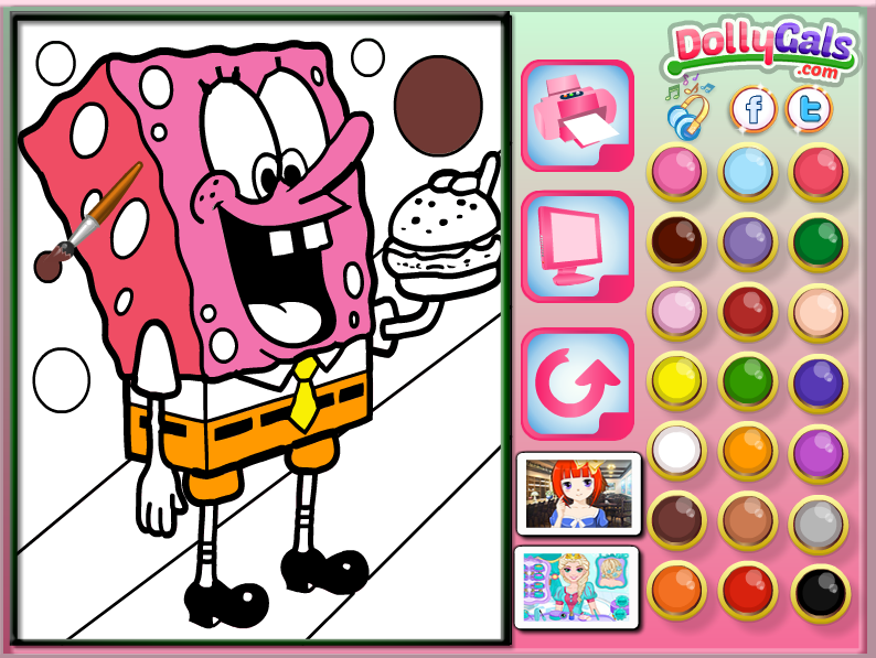 SpongeBob Burger Online Coloring