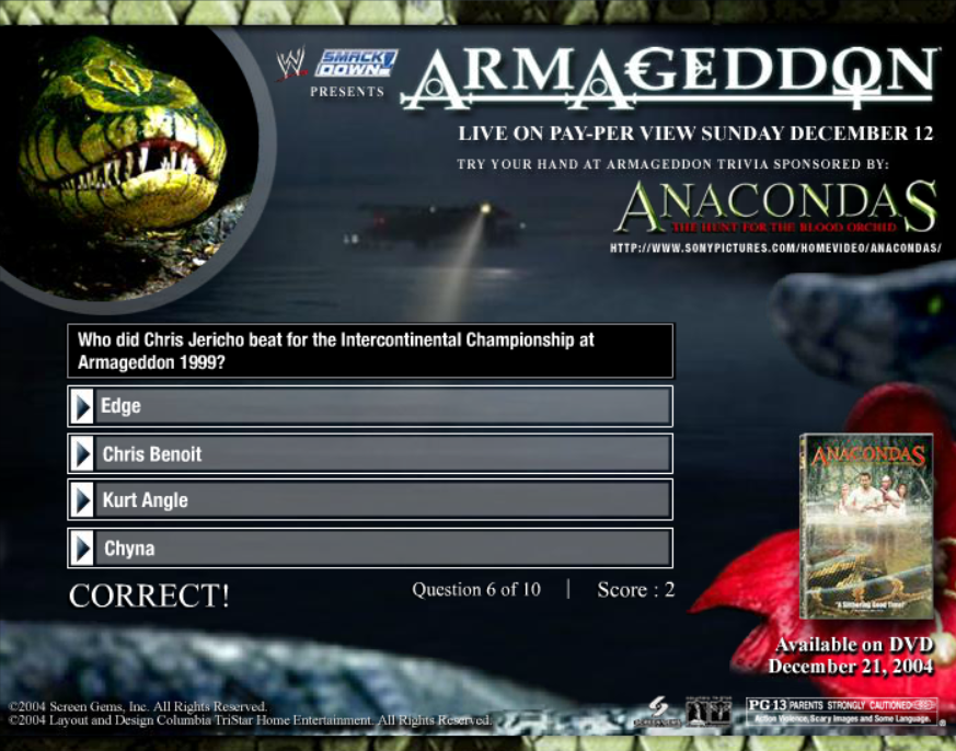 Armageddon Trivia Game