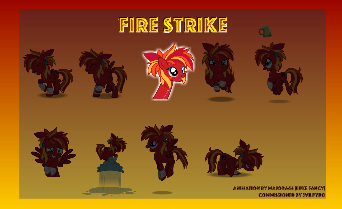 Animated Pony Commission: Fire Strike