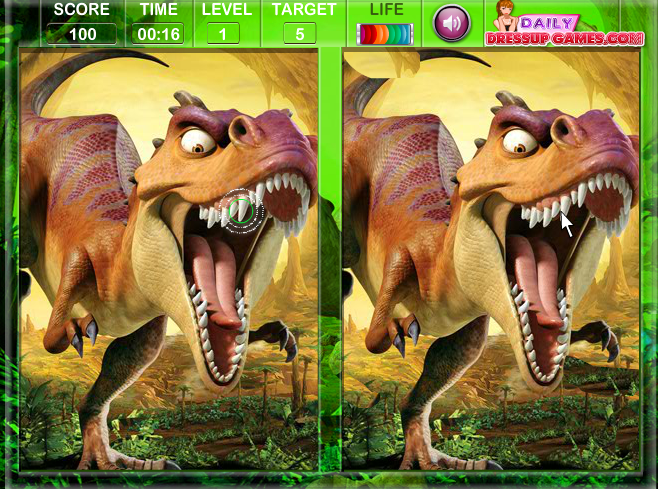 Ice Age Dawn Of The Dinosaurs: Spot The Difference