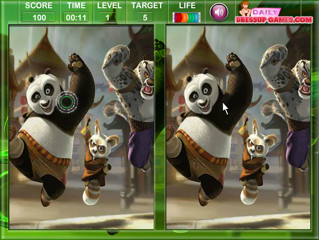 Kung Fu Panda: Spot The Difference