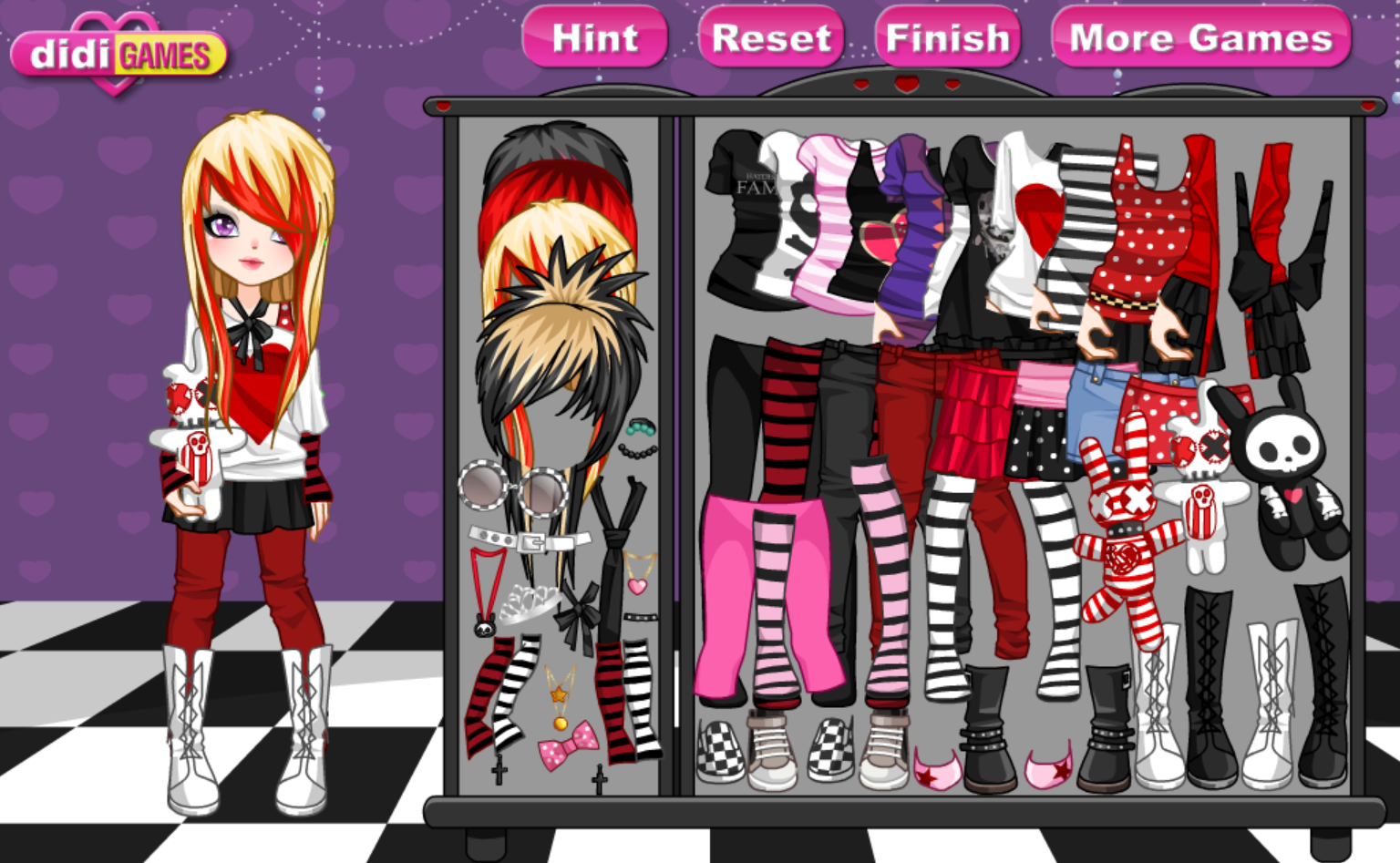 Emo Sweetheart Dress Up Game