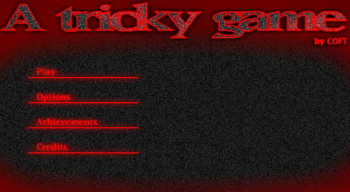 A tricky game - Menu