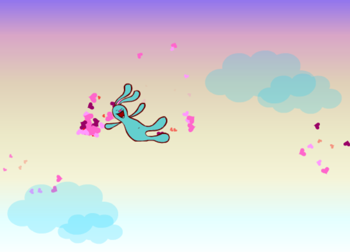 Floaty Bunny Kisses For V-Day