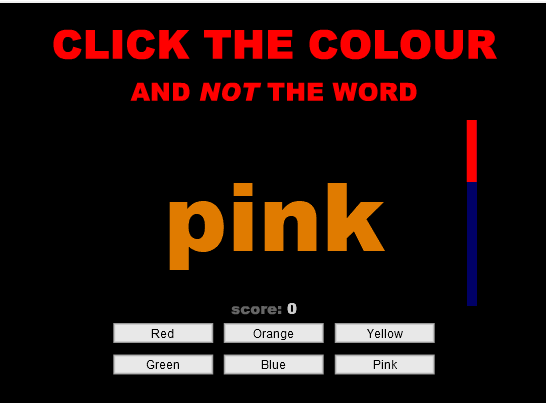 Click The Colour and Not the Word