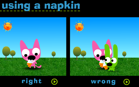 Hoops & Yoyo: Using a Napkin