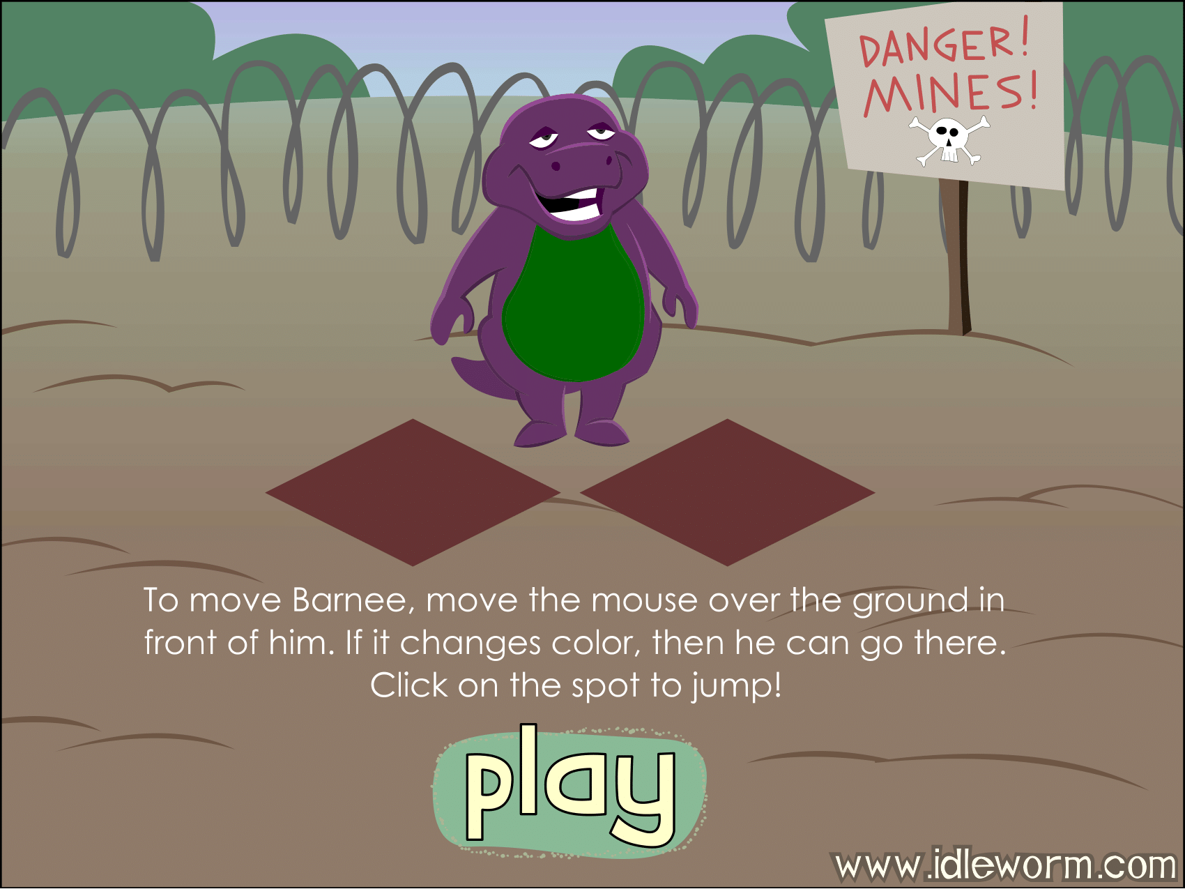 Barney in a Minefield