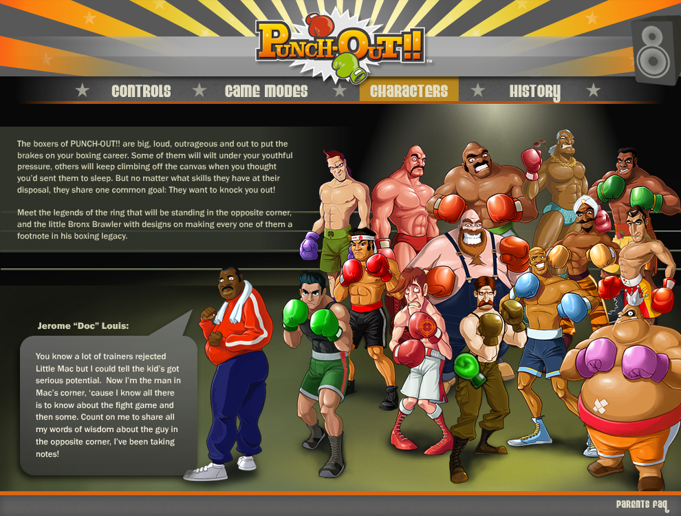 Punch-Out!! Microsite