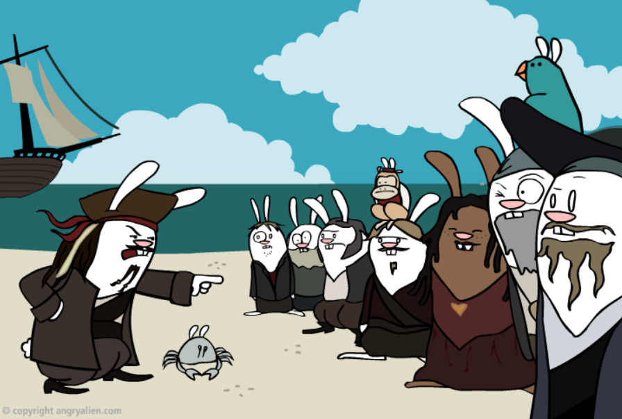 Pirates of the Caribbean: At World's End in 30 Seconds (and Re-Enacted by Bunnies)