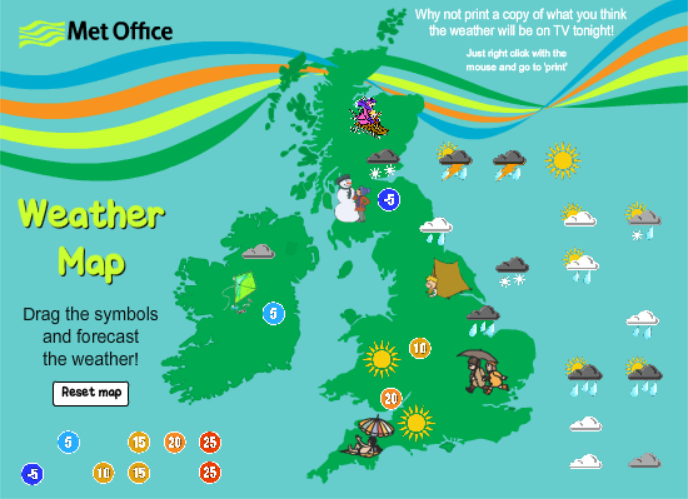 KS1 Weather Map Activity