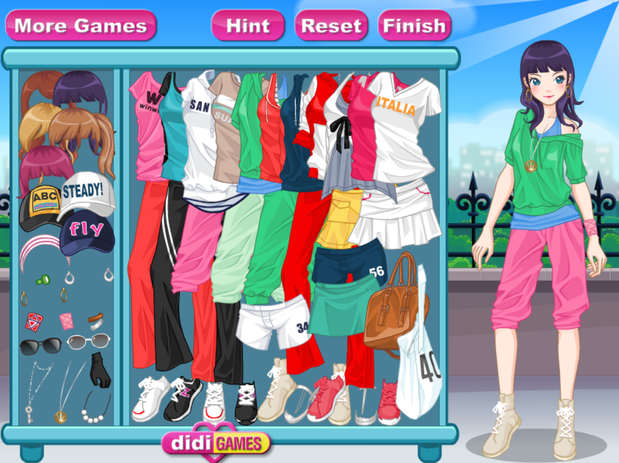 Casual Sport Suits Dress Up Game