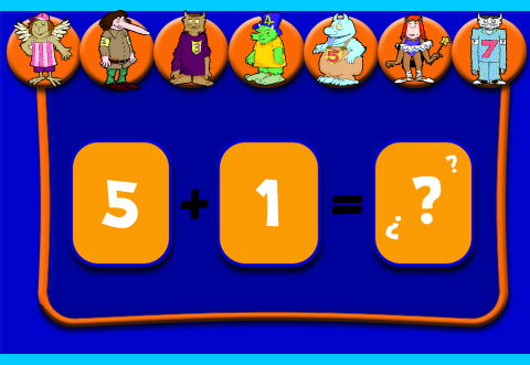 Seven Little Monsters Addition Game