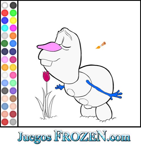 Colorear: Olaf con la For