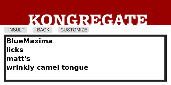 Kongregate Insult Generator