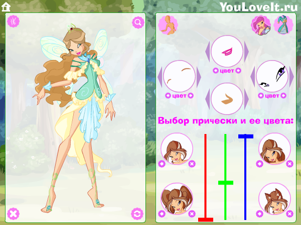 Создай свою героиню в стиле Winx