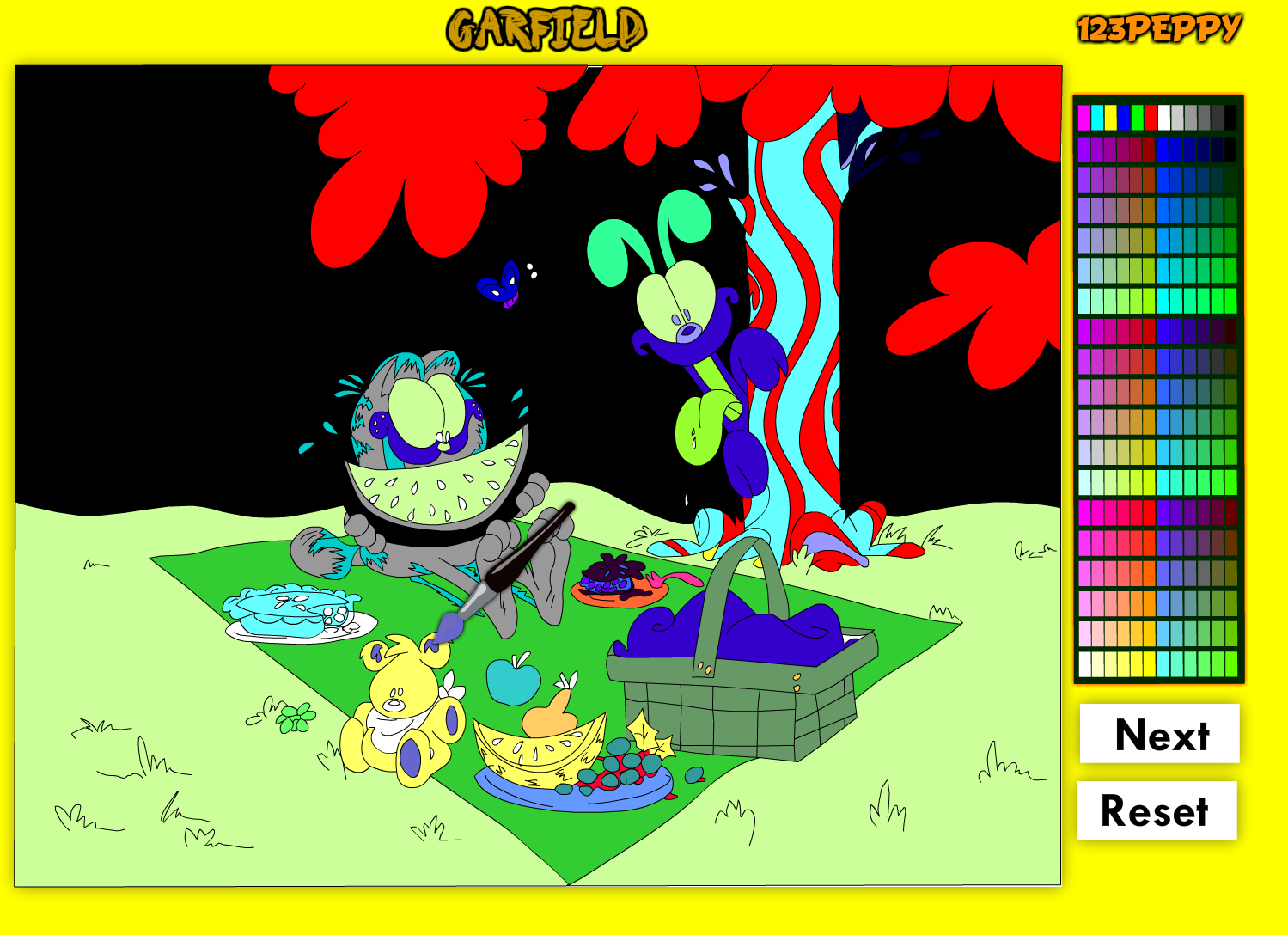 GARFIELD Online Coloring Game