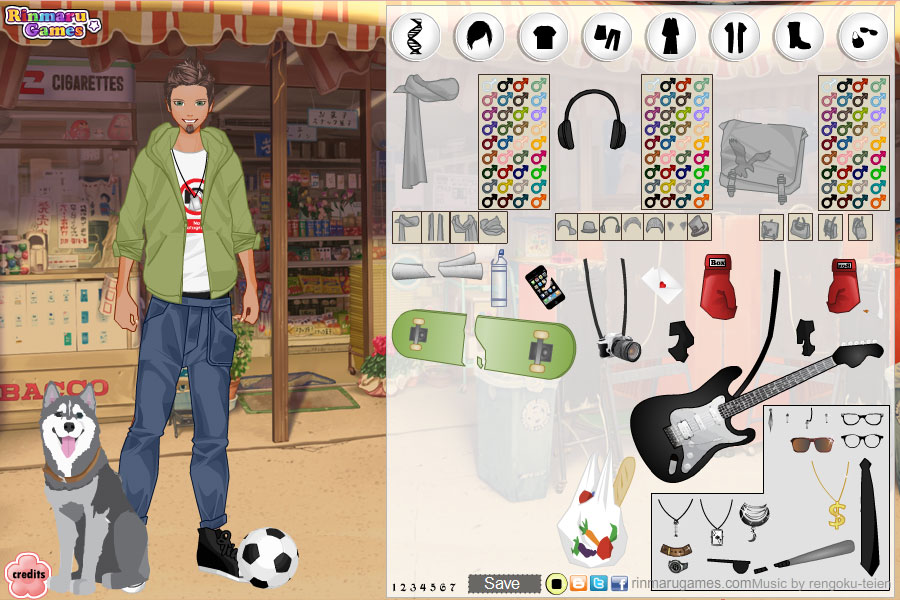 Male Street Fashion Dress Up Game