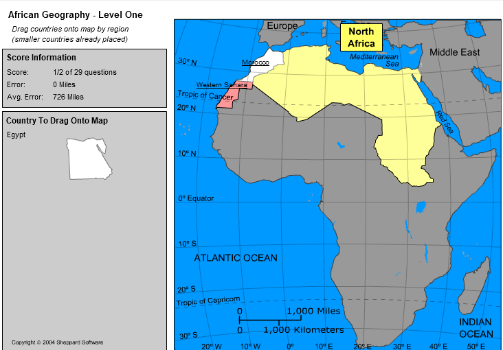 African Geography - Level One