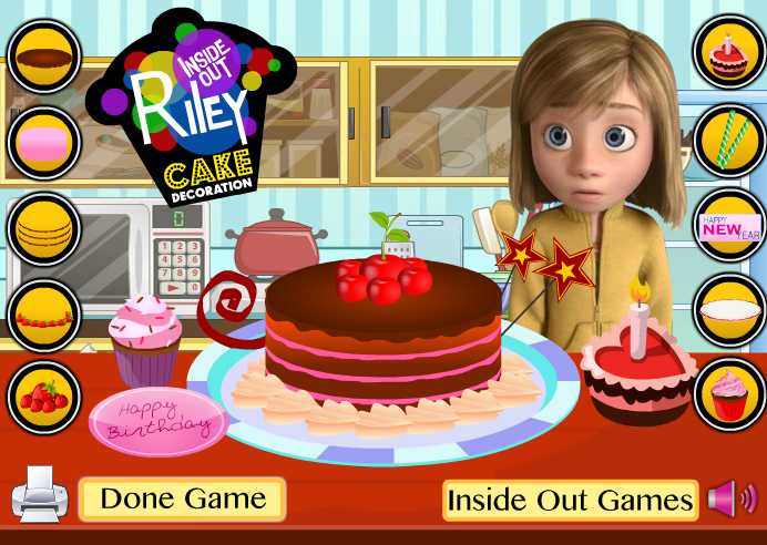 Inside Out Riley Cake Decoration