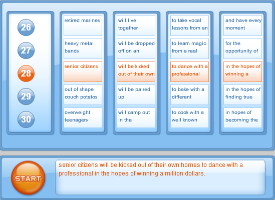 Reality Show Generator