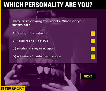 Which Sports Personality are you?