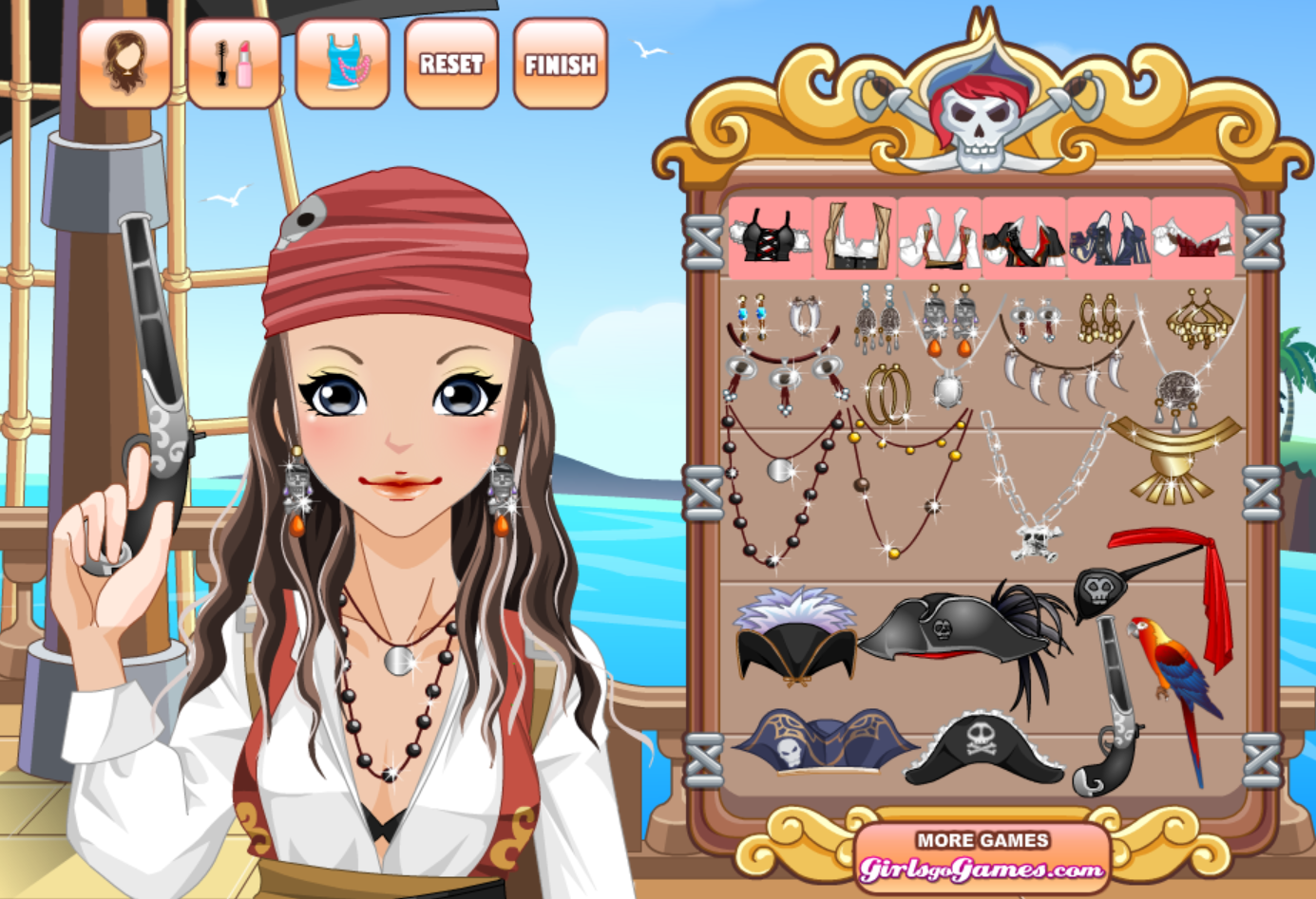 Pirate Girl Make Up Game