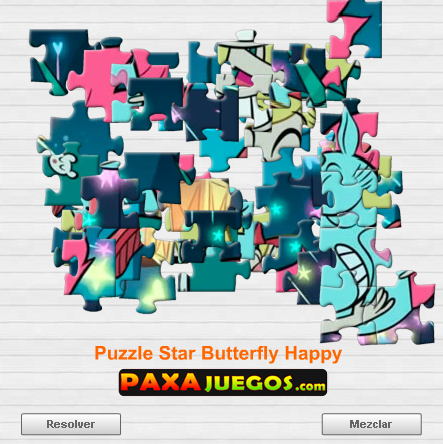 Puzzle Star Butterfly Happy