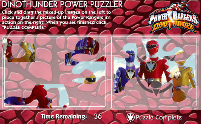 Power Rangers Dino Thunder Power Puzzler