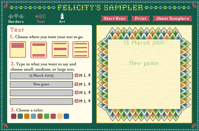 Felicity's Sampler