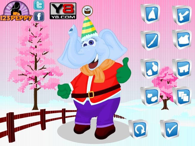 Christmas Elephant Dress Up