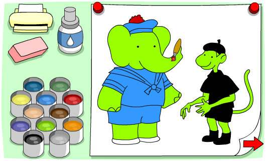 Babar's Painting Game