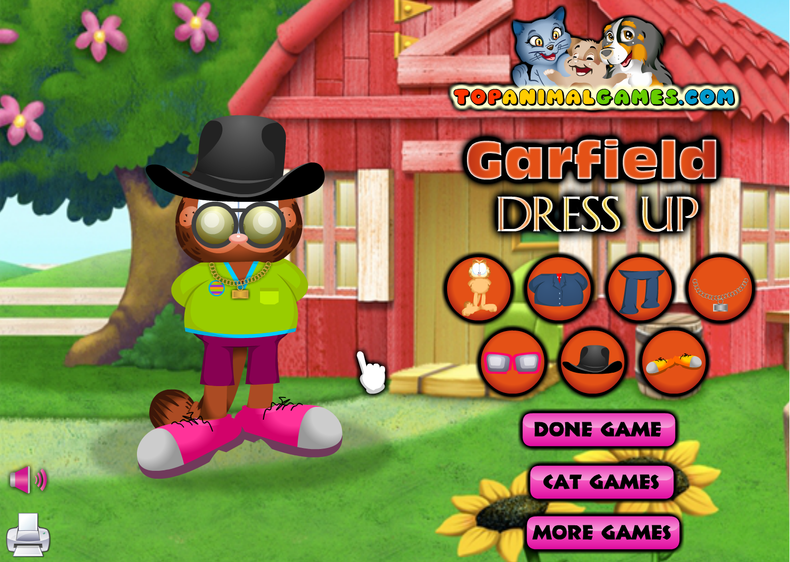 Garfield Dress Up (topanimalgames.com)