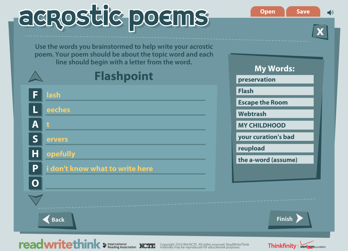 Acrostic Poems
