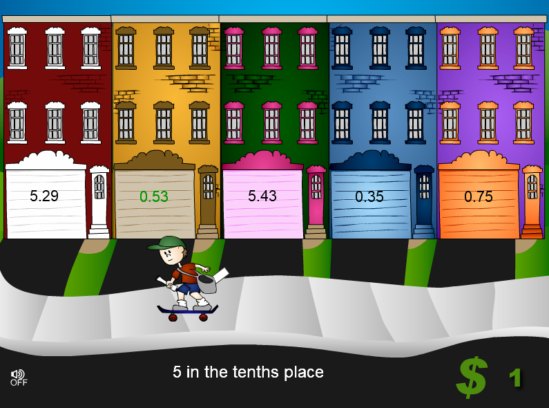 Scooter Quest Place Value - Decimals