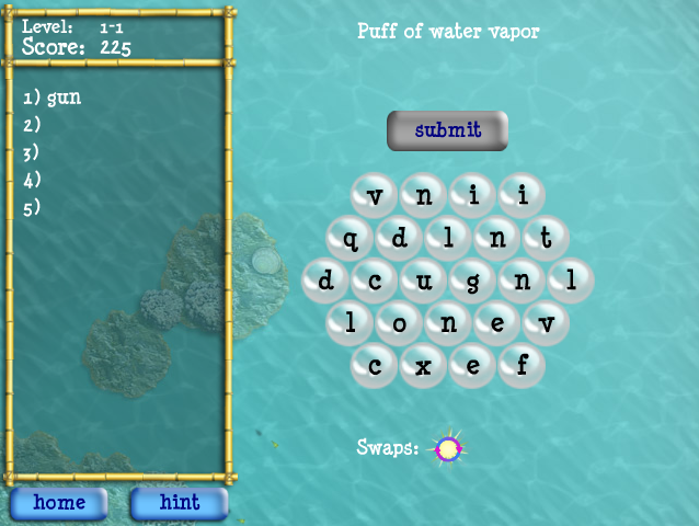 Tropix! Water Words