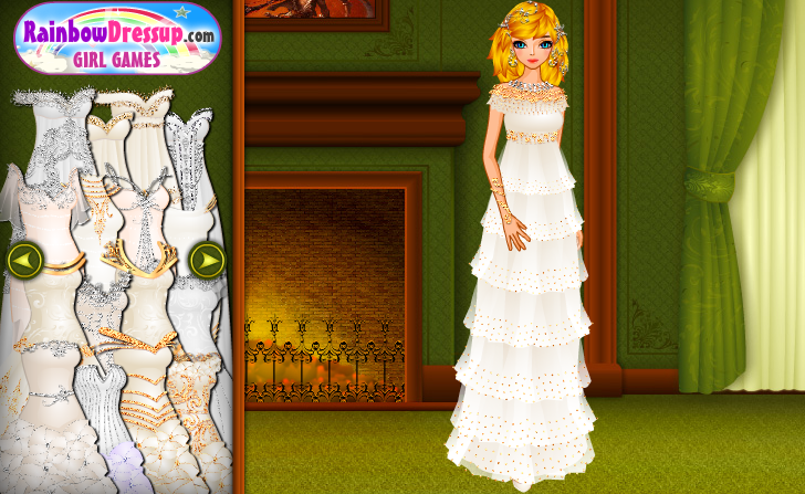 White and Gold Dressup