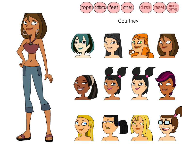 Total Drama Island Girls Dress Up