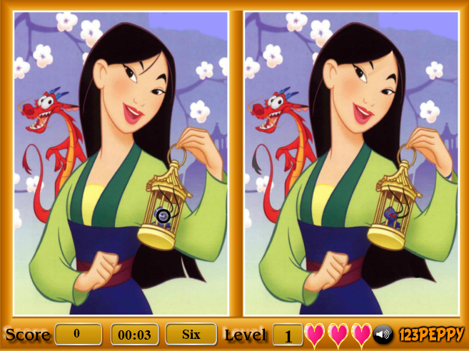 Mulan Spot The Difference