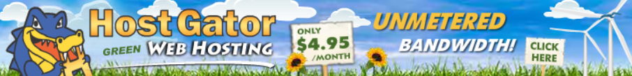 HostGator: Green Web Hosting Banner Ad