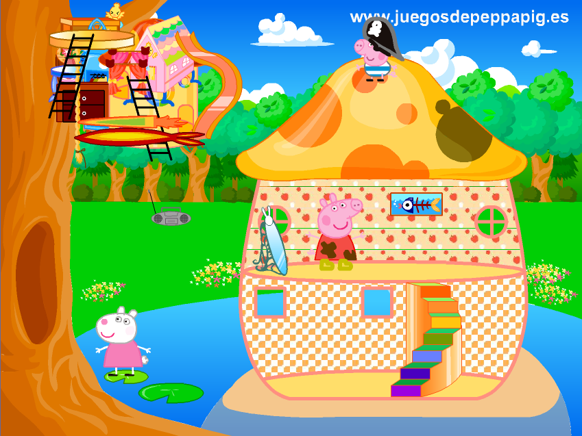 Peppa Pig Mushroom House Decor