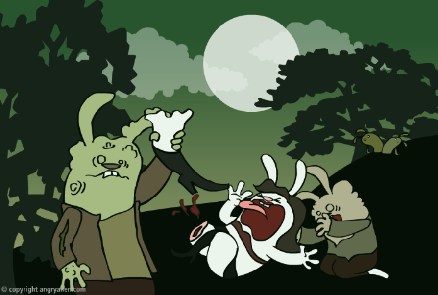 Grindhouse in 60-ish Seconds (and Re-Enacted by Bunnies)