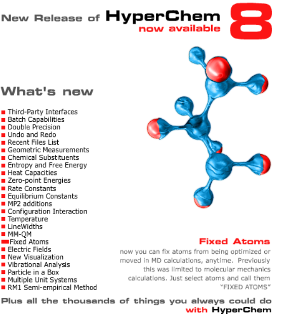 HyperChem 8 now available