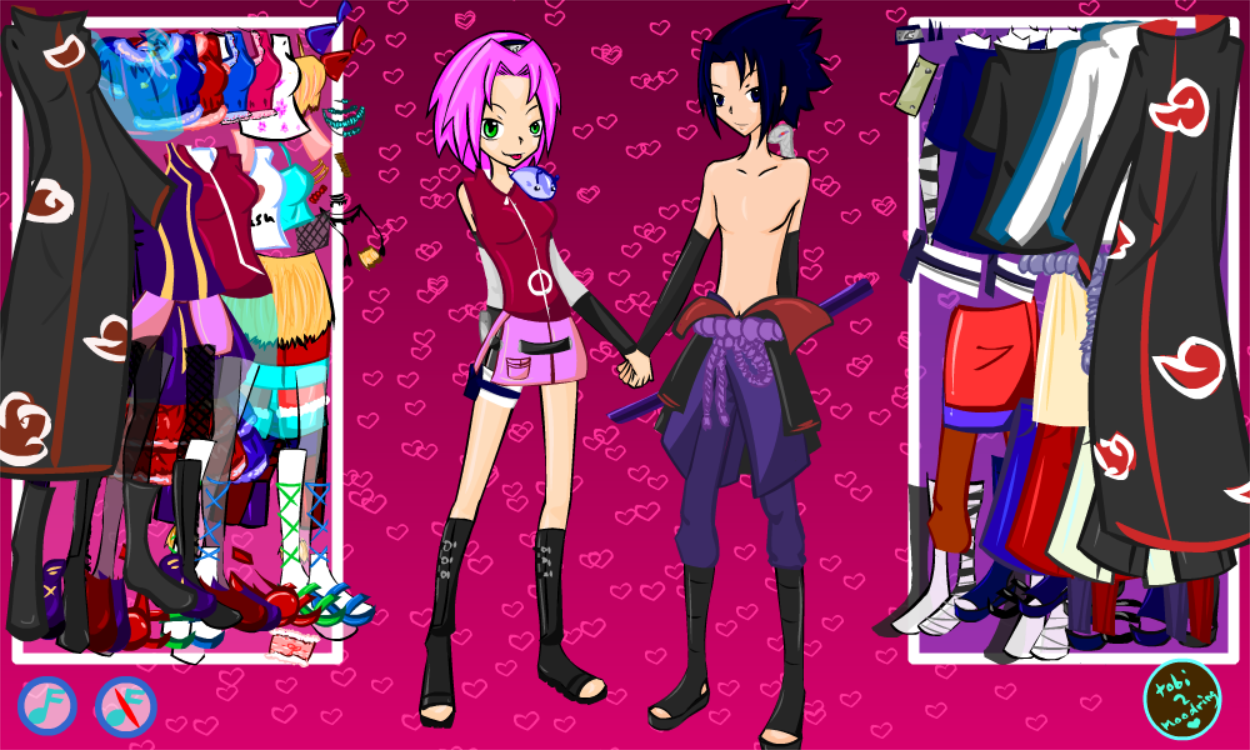 .+ SasuXSaku Dress Game +.