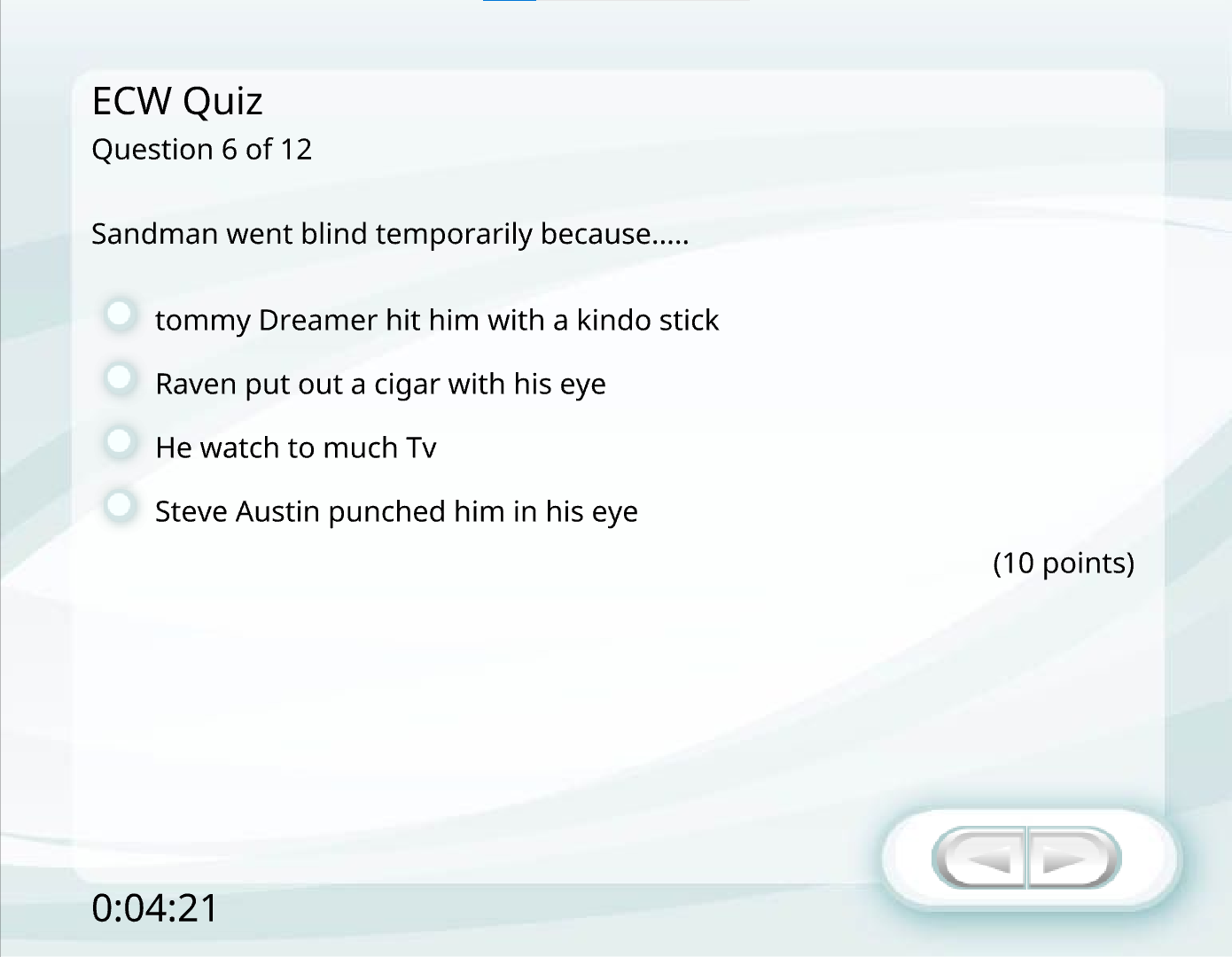 ECW Quiz
