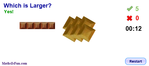 Choose the Larger Block Game