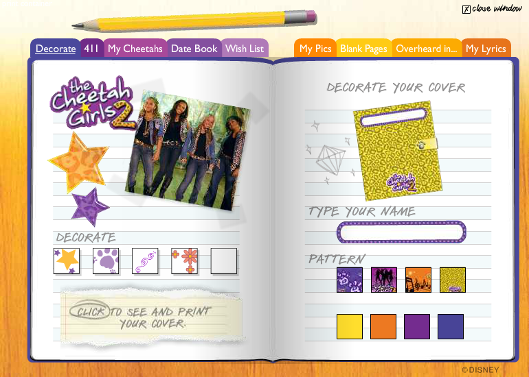 The Cheetah Girls 2 Notebook